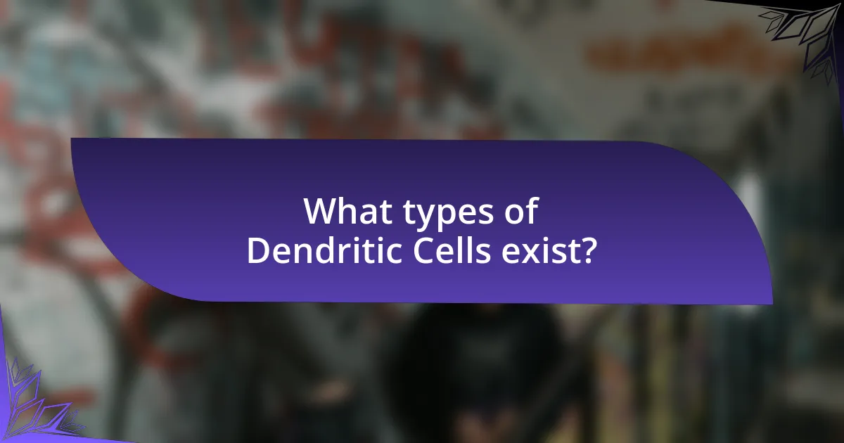 What types of Dendritic Cells exist?